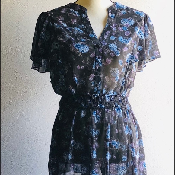 TORRID Tops - TORRID-NWOT-size 2x, BLACK AND BLUE FLORAL TOP